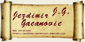 Jezdimir Gačanović vizit kartica